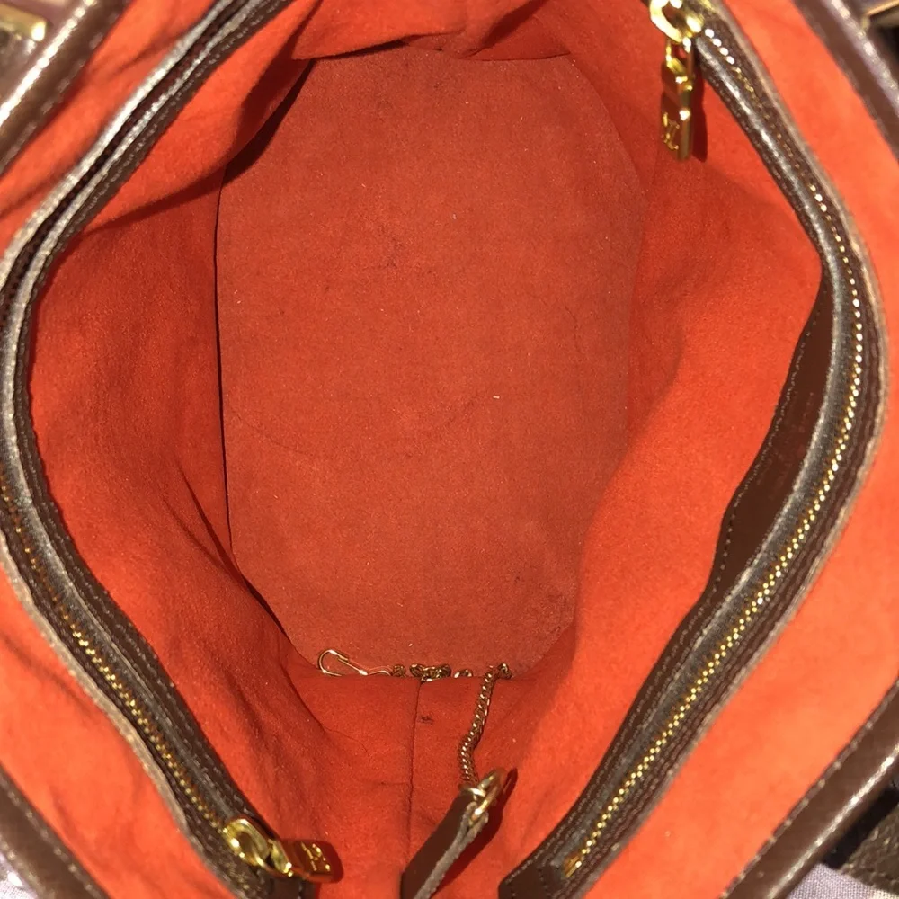LOUIS VUITTON Damier Ebene Marais Bucket Bag w Interior Zip Pocket LV DUSTY
